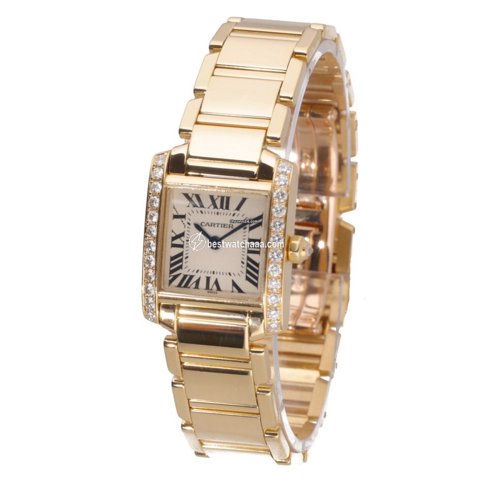 IMG_9086 Cartier Tank Francaise Womens watch Quartz Yellow gold 2364 3