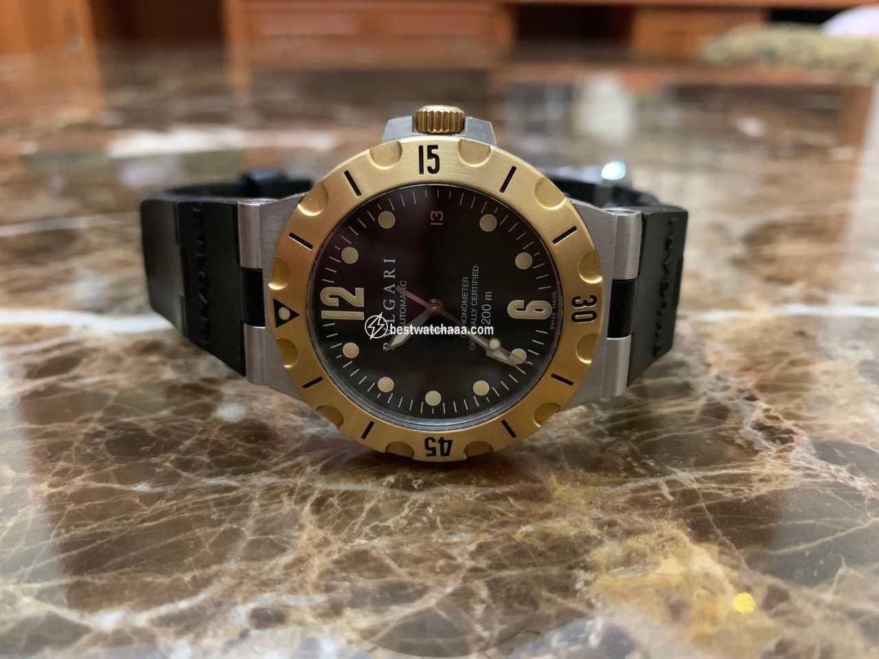 IMG_9086 Bulgari Diagono Mens watch Unisex Automatic Gold Steel SD38SG 3