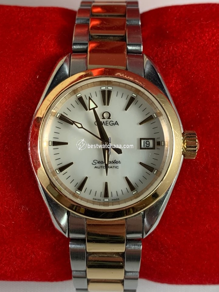 IMG_9086 Omega Seamaster Aqua Terra Womens watch Automatic Gold Steel 2373.70.00 3