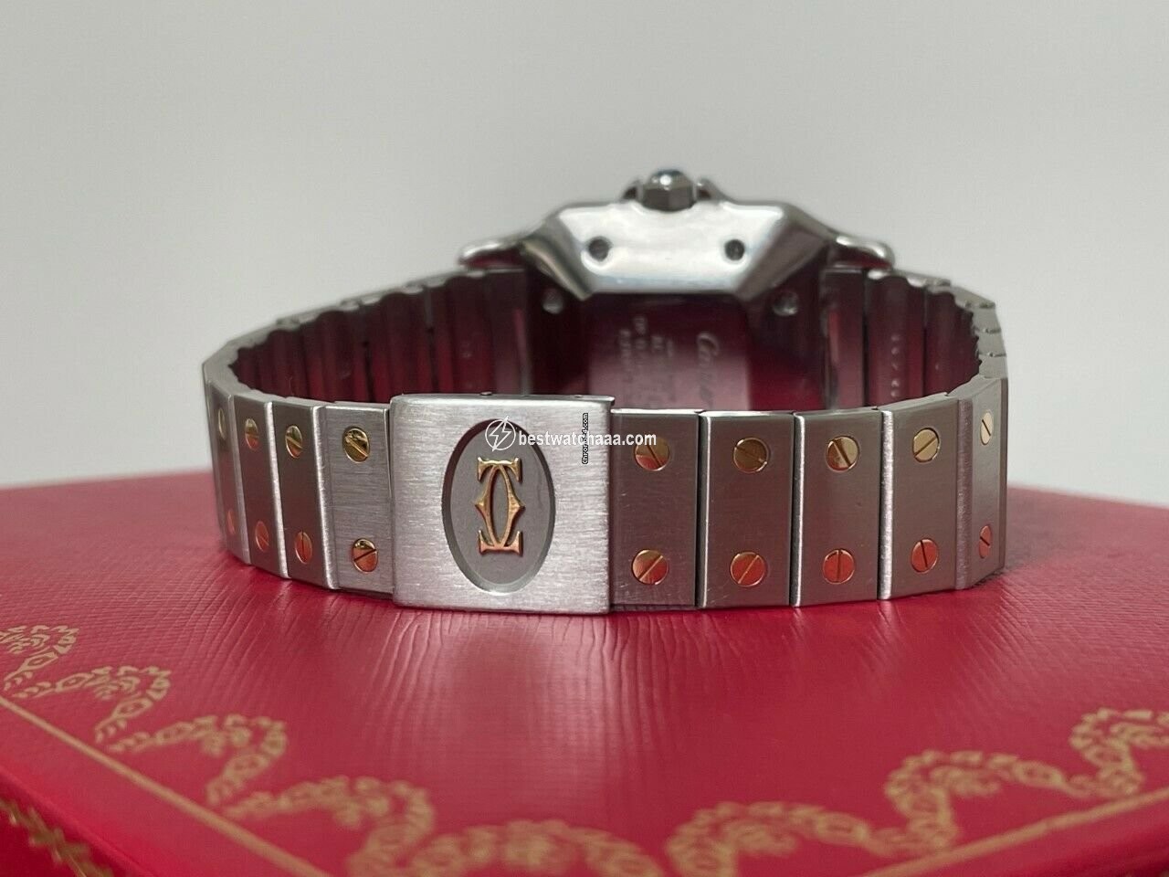 IMG_9086 Cartier Santos Mens watch Unisex Automatic Gold Steel 2961 3