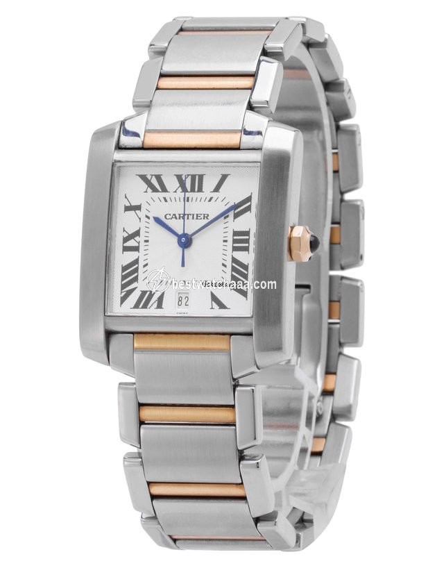 IMG_9086 Cartier Tank Francaise Mens watch Unisex Automatic Gold Steel W51005Q4 2302 3