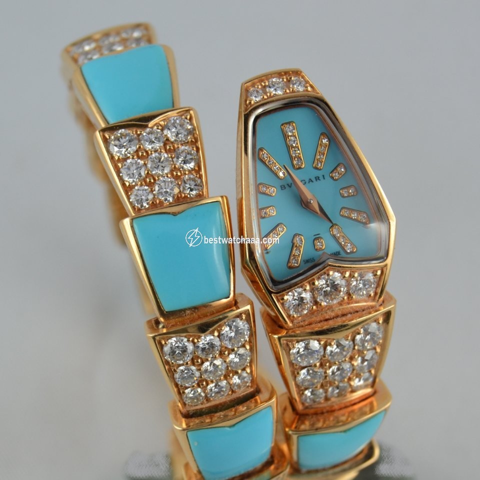 IMG_9086 Bulgari Serpenti Womens watch Quartz Rose gold SP P 26G 3