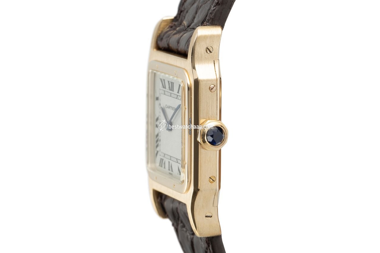 IMG_9086 Cartier Santos Dumont Womens watch Manual winding Yellow gold 15751 3