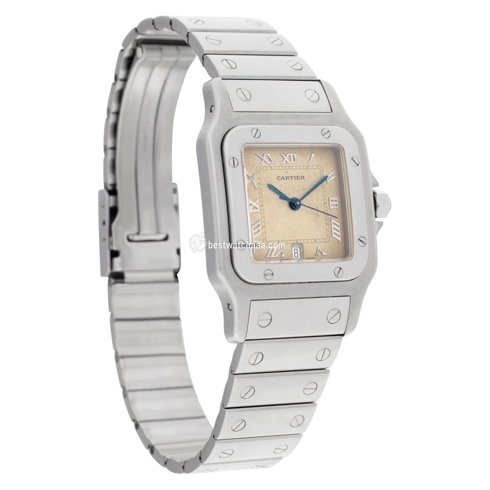 IMG_9086 Cartier Santos Womens watch Quartz Steel W20025D6 1564 3