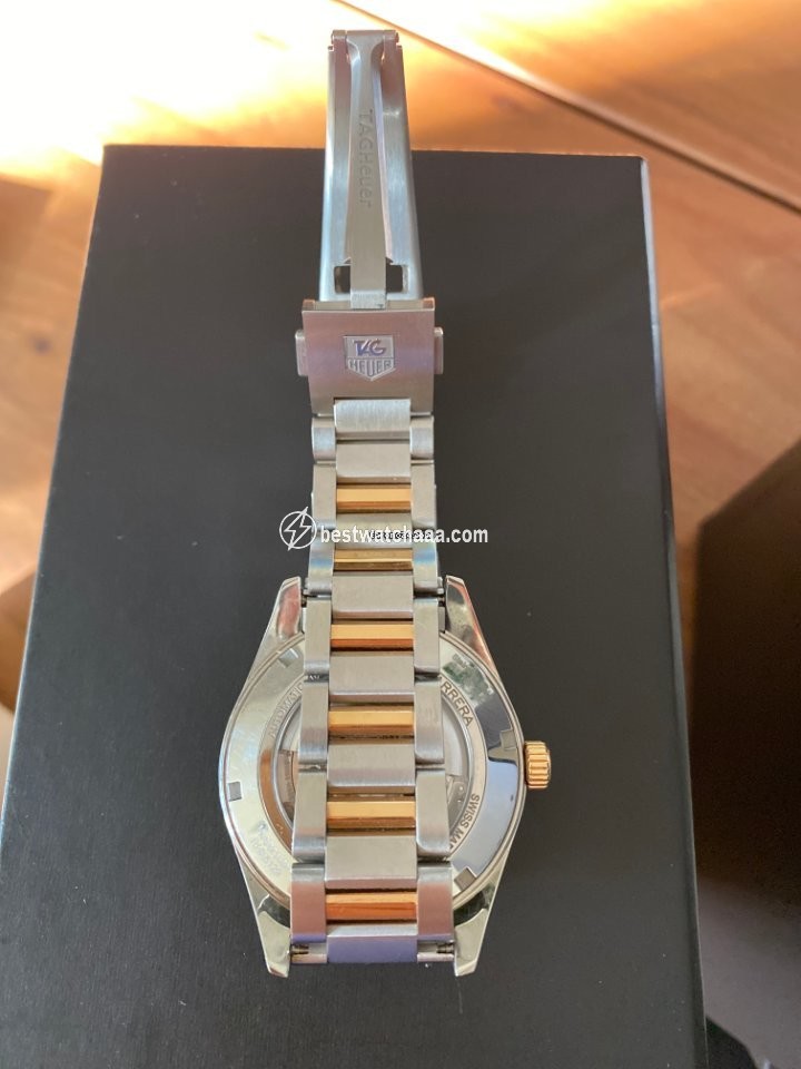IMG_9086 TAG Heuer Carrera Calibre 5 Mens watch Unisex Automatic Gold Steel war215d.bd0784 3