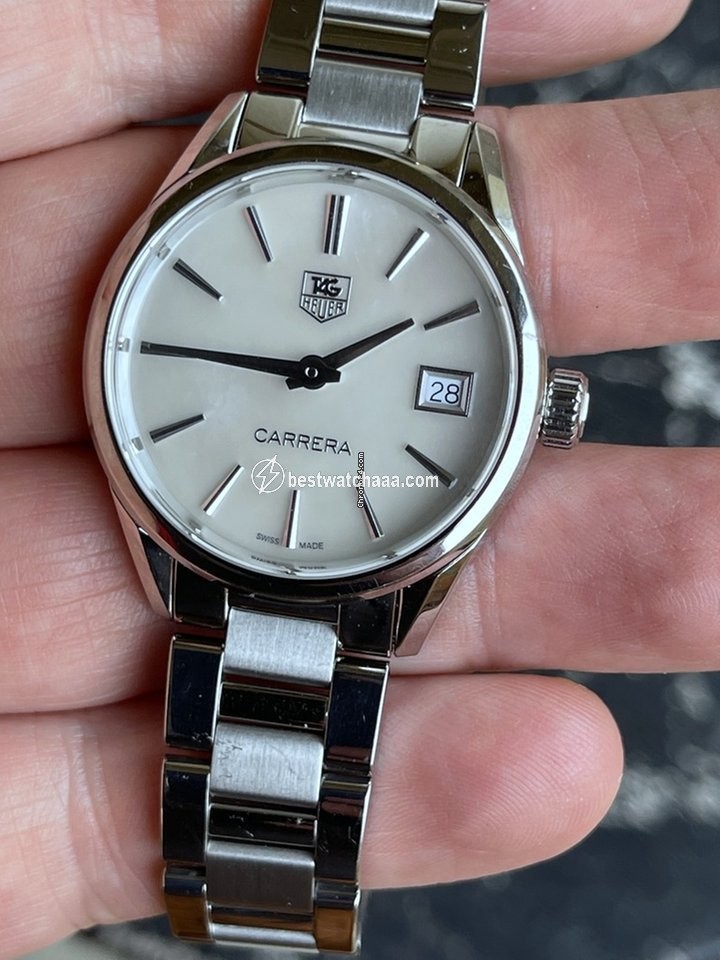 IMG_9086 TAG Heuer Carrera Lady Womens watch Quartz Steel TAG Heuer Carrera Quartz White Mother of Pearl Dial Steel Womens Watch WAR1311.BA0778 3