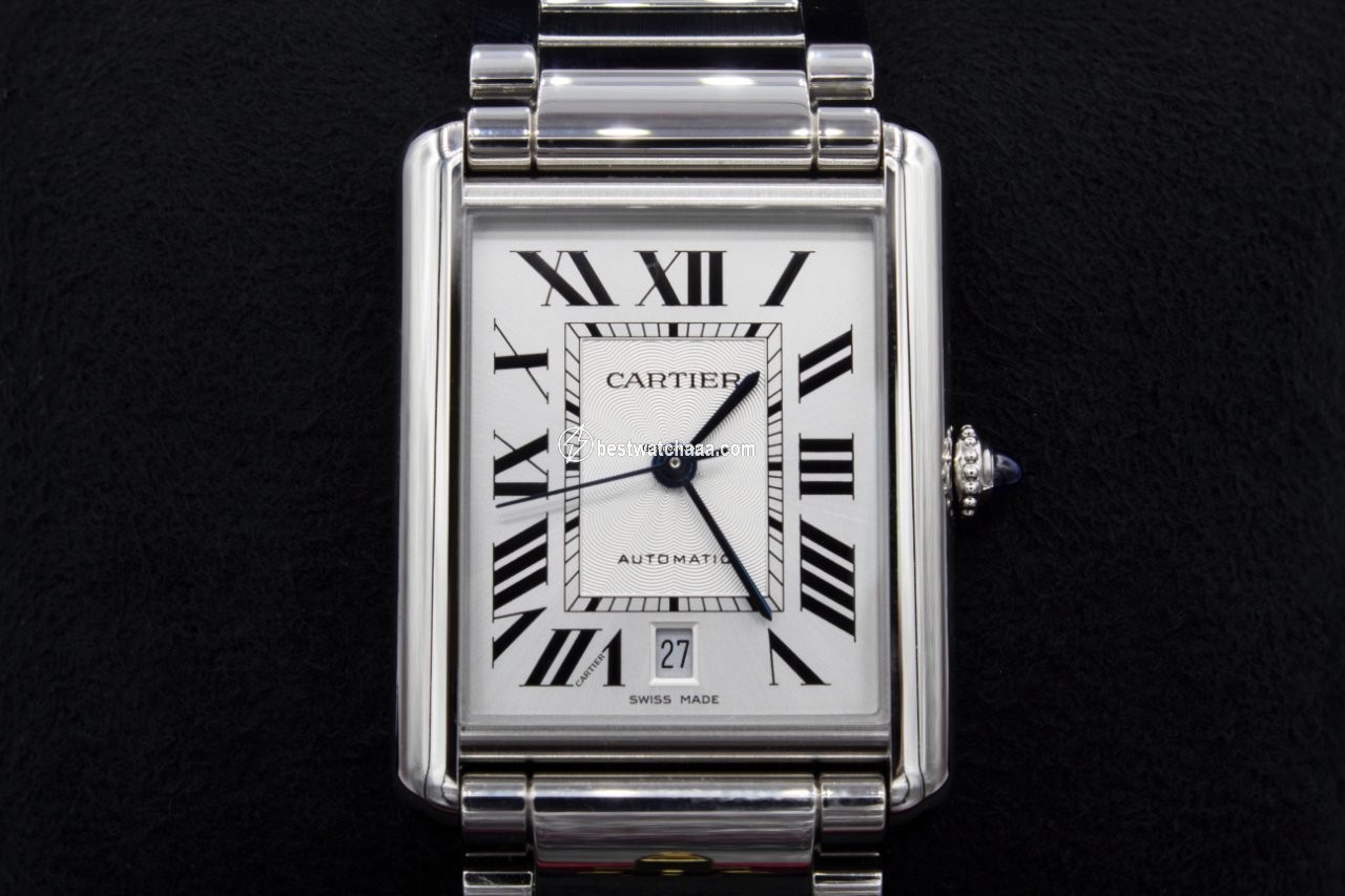 IMG_9086 Cartier Tank Mens watch Unisex Automatic Steel WSTA0053 3
