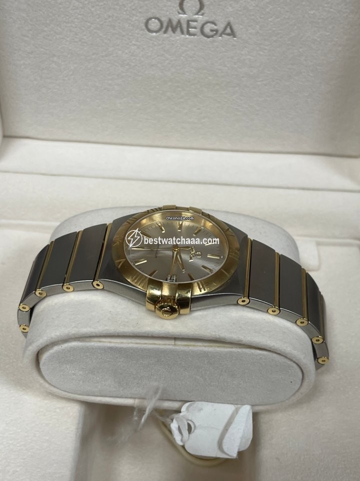 IMG_9086 Omega Constellation Quartz Mens watch Unisex Quartz Gold Steel 123.20.35.60.02.002 3