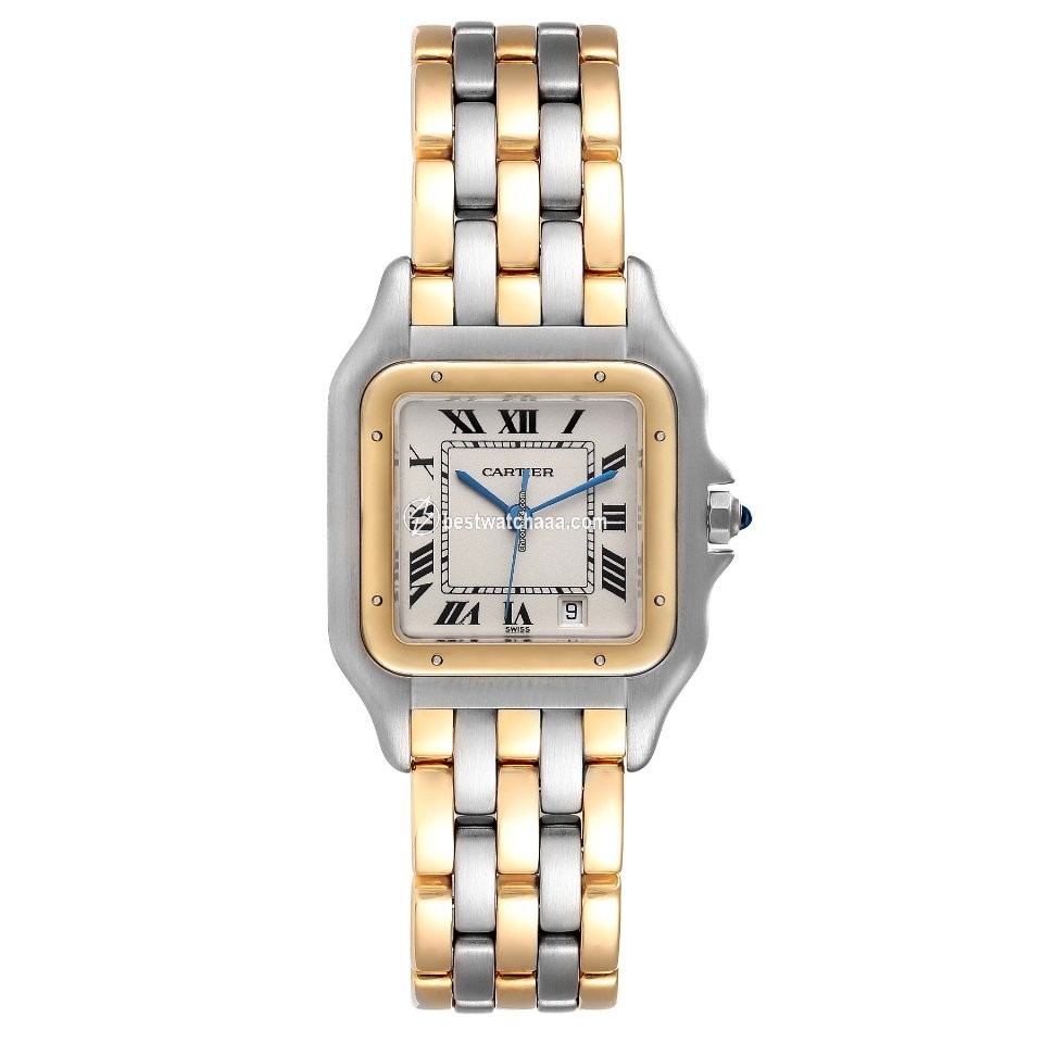 IMG_9086 Cartier Panthere Mens watch Unisex Quartz Gold Steel W25028B8 3