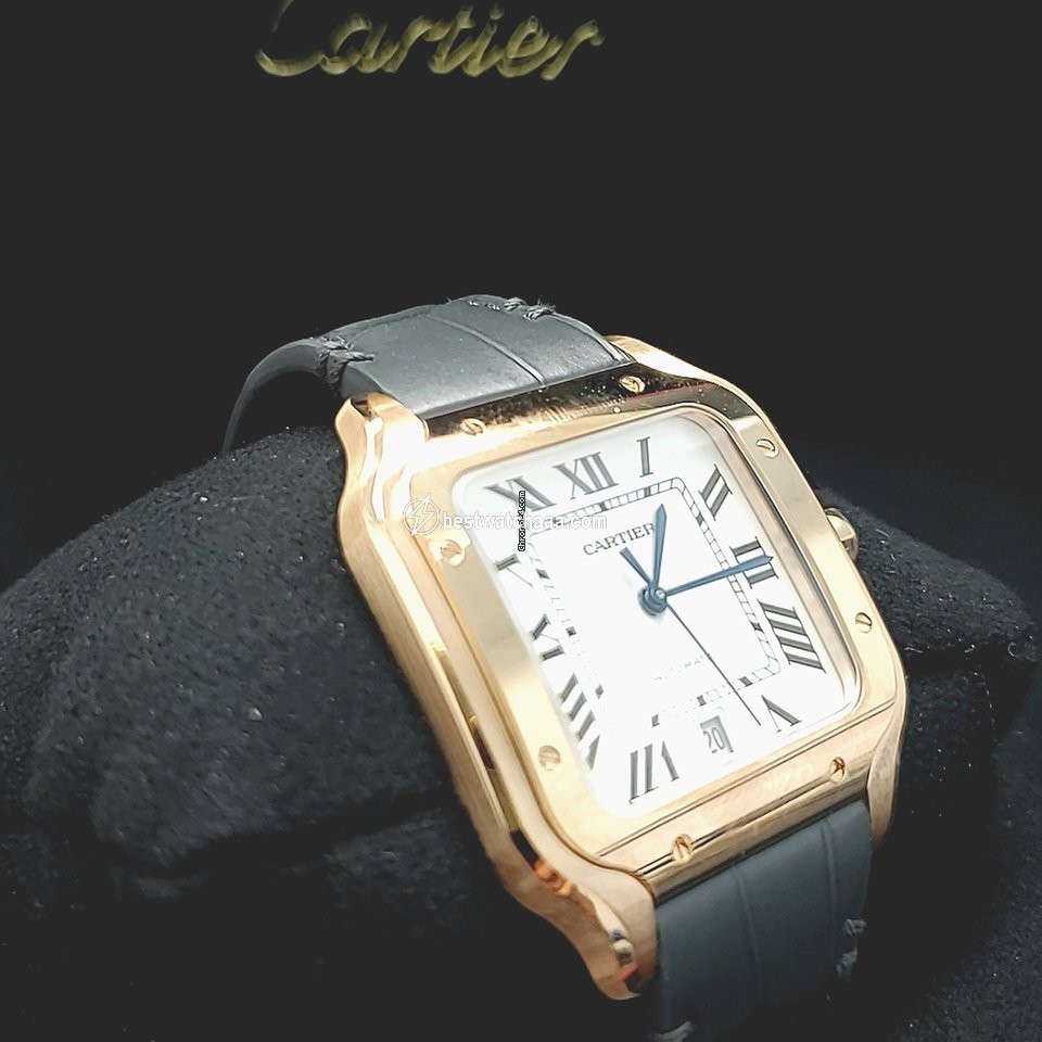 IMG_9086 Cartier Santos Mens watch Unisex Automatic Rose gold WGSA0019 3