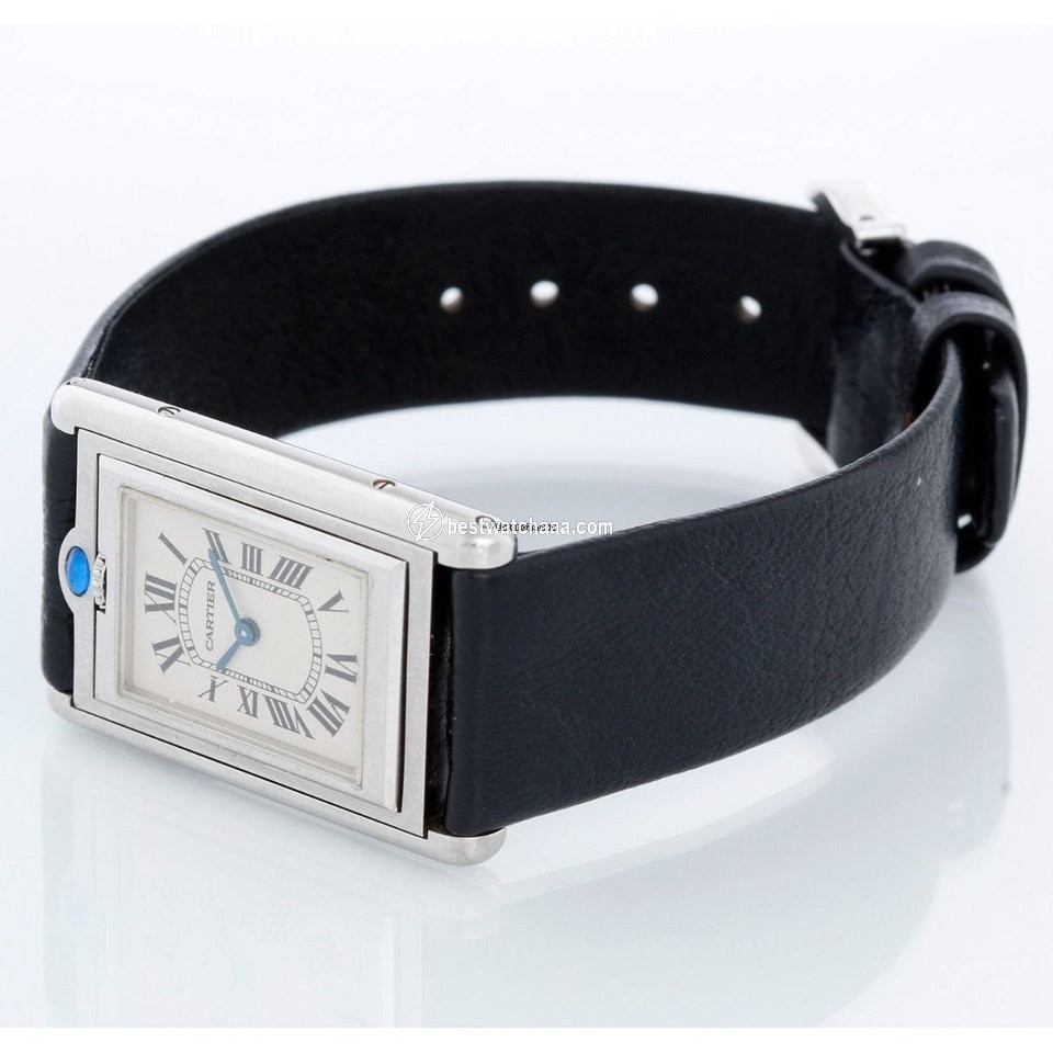 IMG_9086 Cartier Tank Womens watch Quartz Steel 2405 3