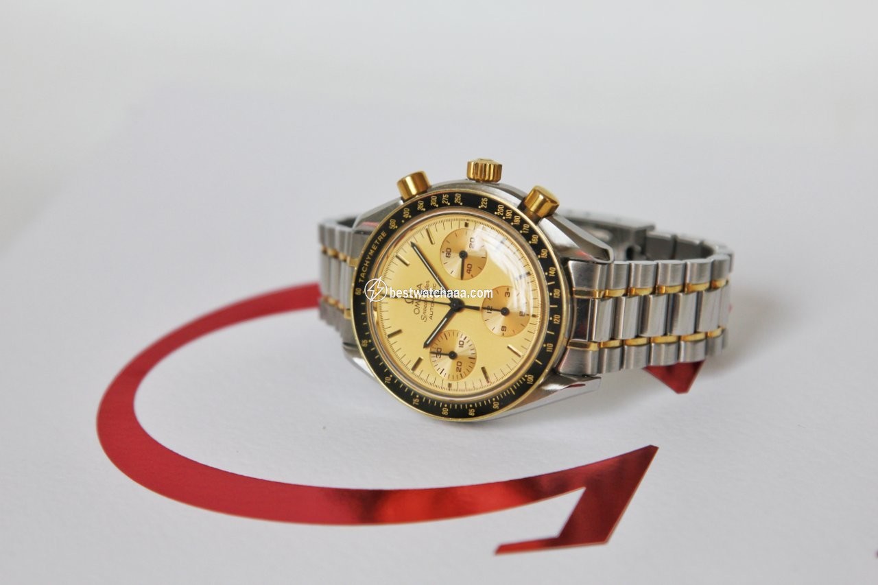 IMG_9086 Omega Speedmaster Mens watch Unisex Automatic Gold Steel 3310.10 3