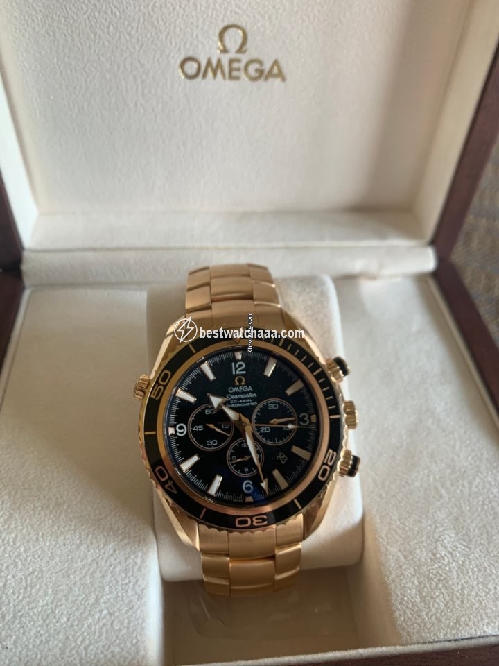 IMG_9086 Omega Seamaster Planet Ocean Chronograph Mens watch Unisex Automatic Rose gold 222.60.46.50.01.001 3