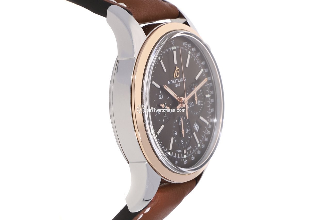 IMG_9086 Breitling Transocean Chronograph Mens watch Unisex Automatic Gold Steel UB0152 3