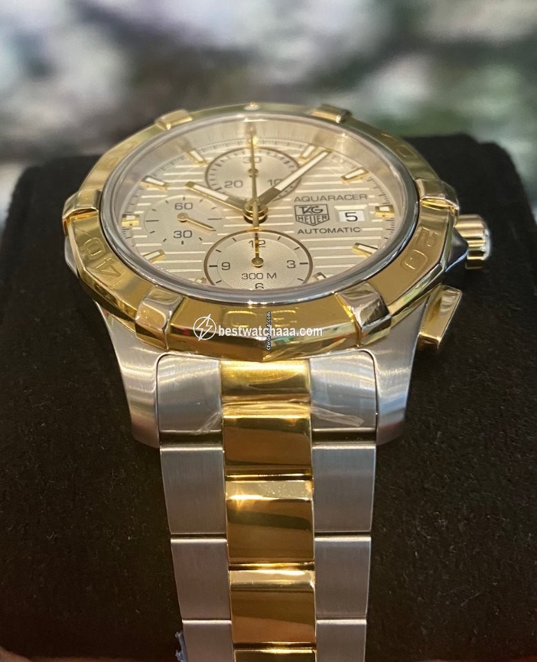 IMG_9086 TAG Heuer Aquaracer Mens watch Unisex Automatic Gold Steel CAP2120.BB0834 3