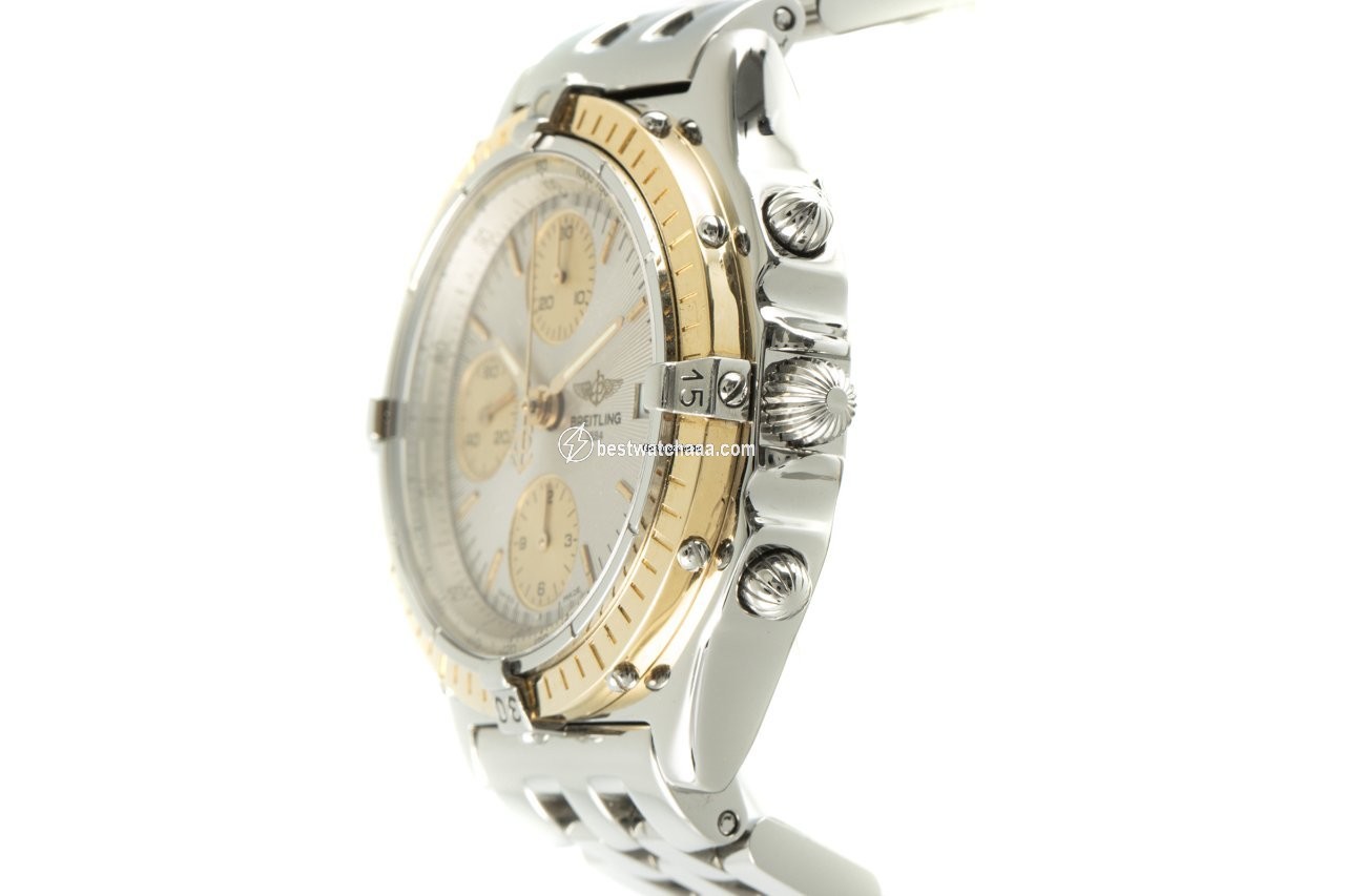 IMG_9086 Breitling Chronomat Mens watch Unisex Automatic Gold Steel D13048 3