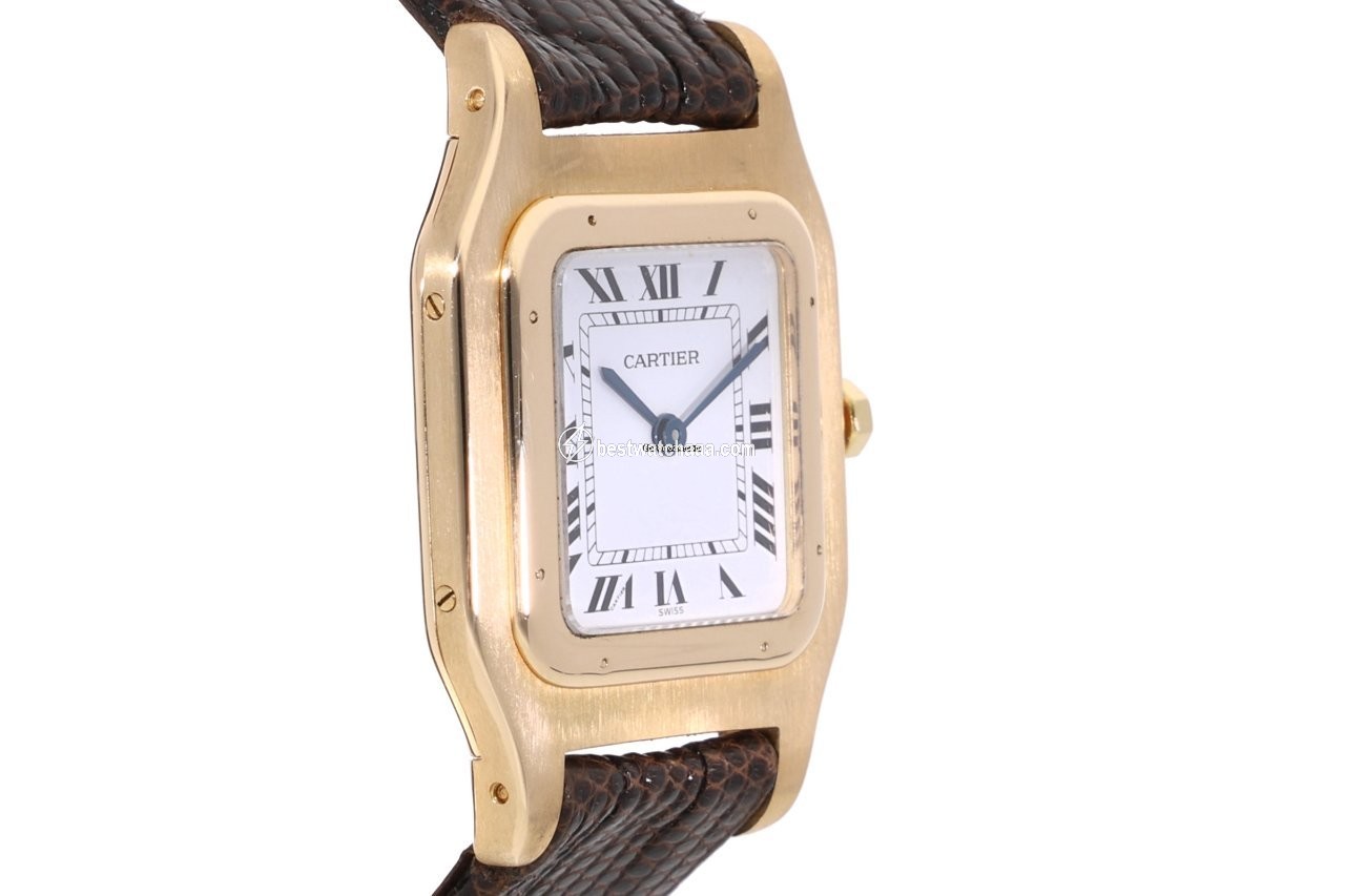 IMG_9086 Cartier Santos Dumont Womens watch Quartz Yellow gold 8107 3