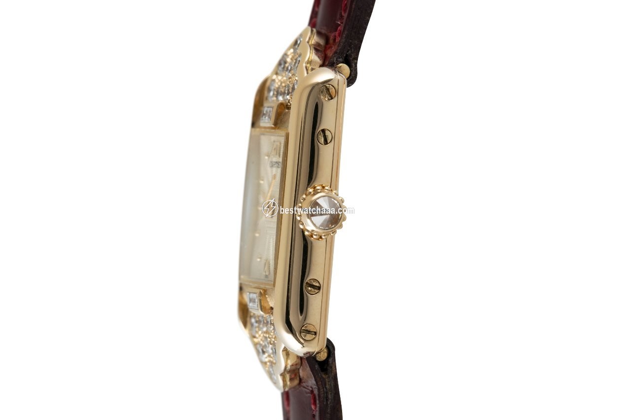 IMG_9086 Cartier Tank Womens watch Quartz Yellow gold 1361 3