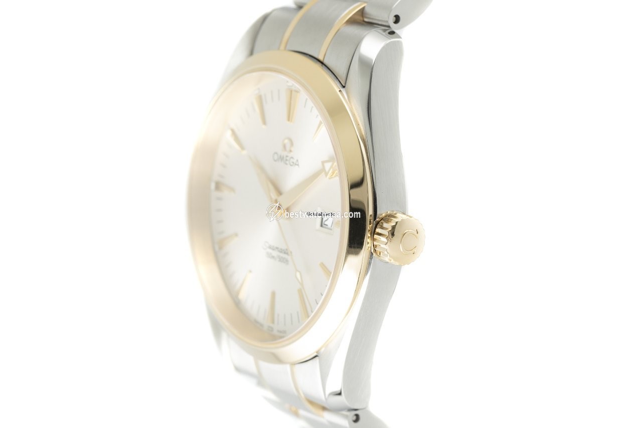 IMG_9086 Omega Seamaster Aqua Terra Mens watch Unisex Quartz Gold Steel 2317.30.00 3