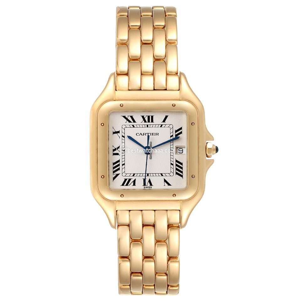 IMG_9086 Cartier Panthere Mens watch Unisex Quartz Yellow gold W25014B9 3