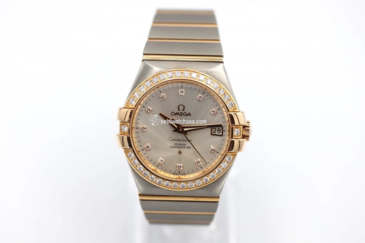 IMG_9086 Omega Constellation Ladies Mens watch Unisex Automatic Gold Steel 123.25.35.20.52.001 3
