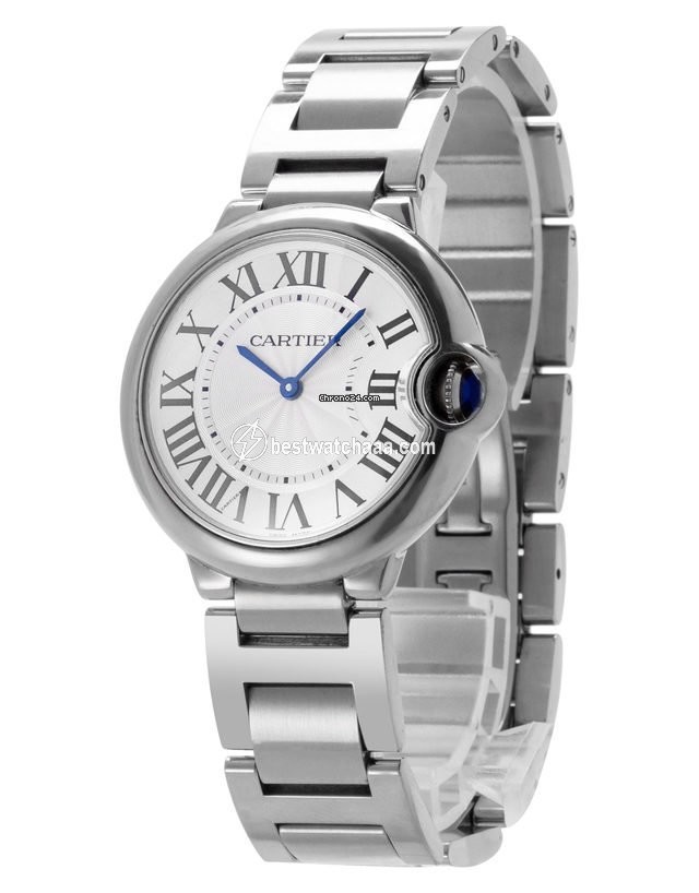 IMG_9086 Cartier Ballon Bleu 36mm Mens watch Unisex Quartz Steel W69011Z4 3005 3