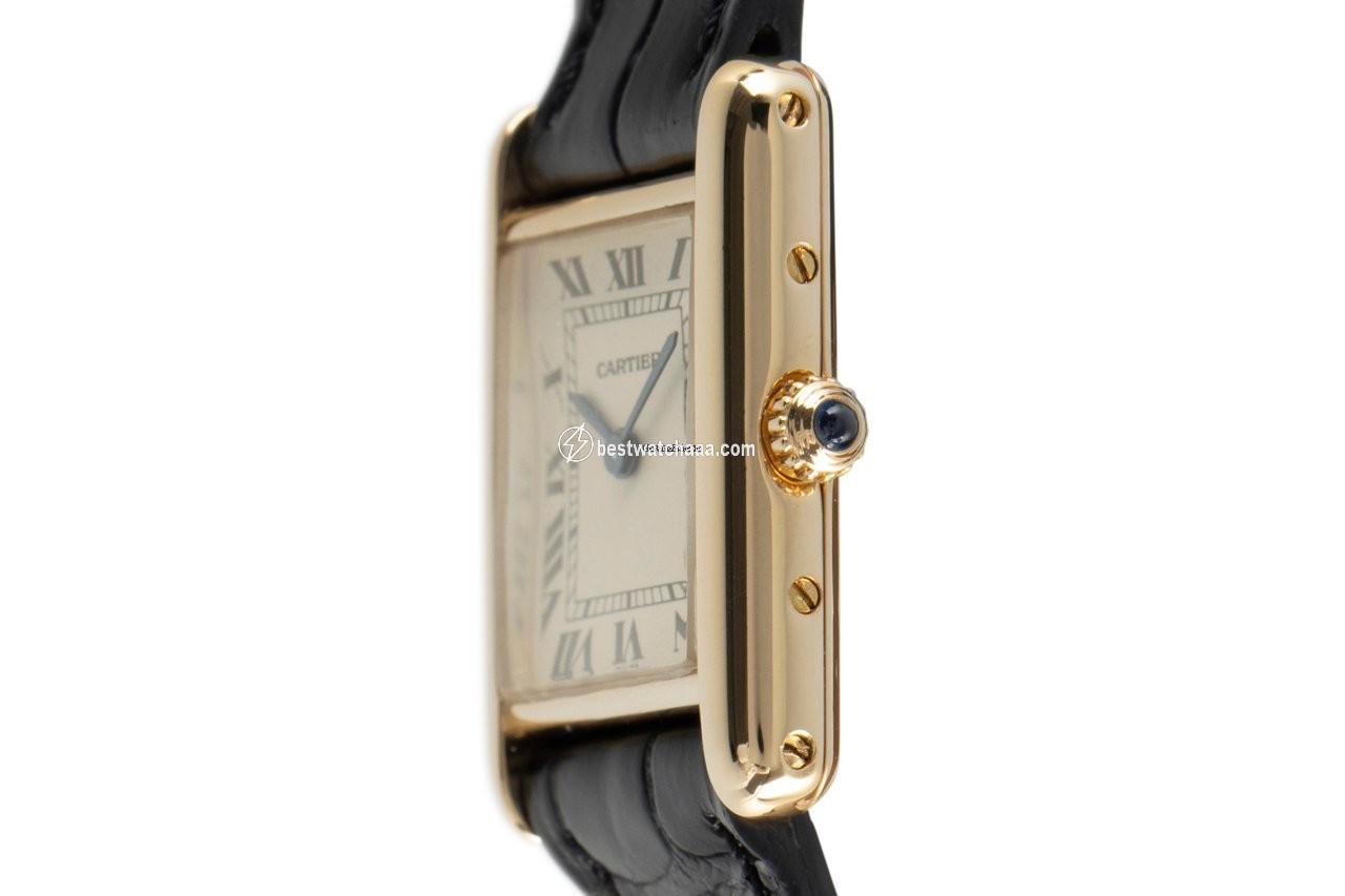 IMG_9086 Cartier Tank Womens watch Quartz Yellow gold 8660 3