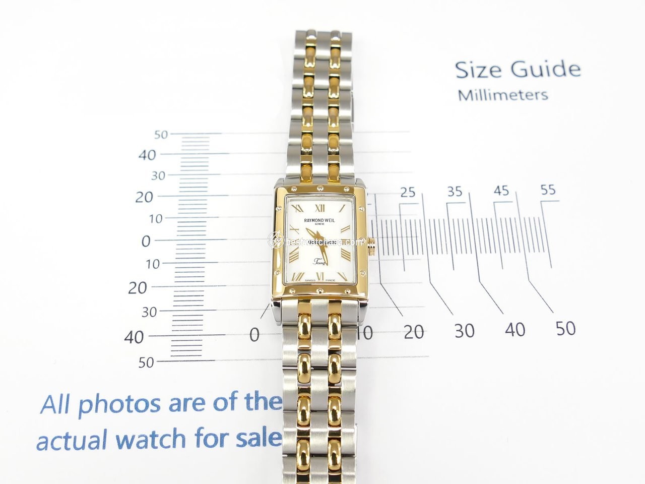 IMG_9086 Raymond Weil Tango Womens watch Quartz Gold Steel 5971-STP-00308 3