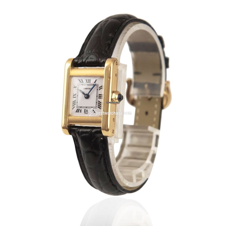IMG_9086 Cartier Tank Womens watch Manual winding Yellow gold 78093 3