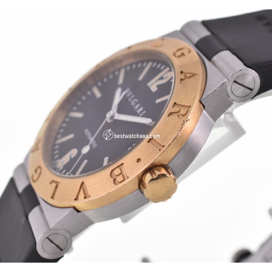 IMG_9086 Bulgari Diagono Mens watch Unisex Automatic Gold Steel LC35SG 3