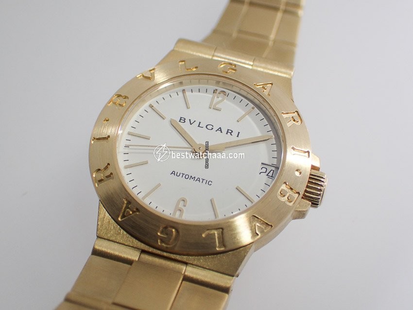 IMG_9086 Bulgari Diagono Womens watch Automatic Yellow gold LCV 29 G 3