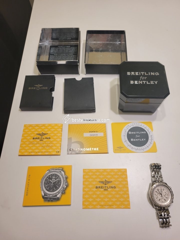 IMG_9086 Breitling Bentley 6.75 Mens watch Unisex Automatic Steel A4436212 G573 3