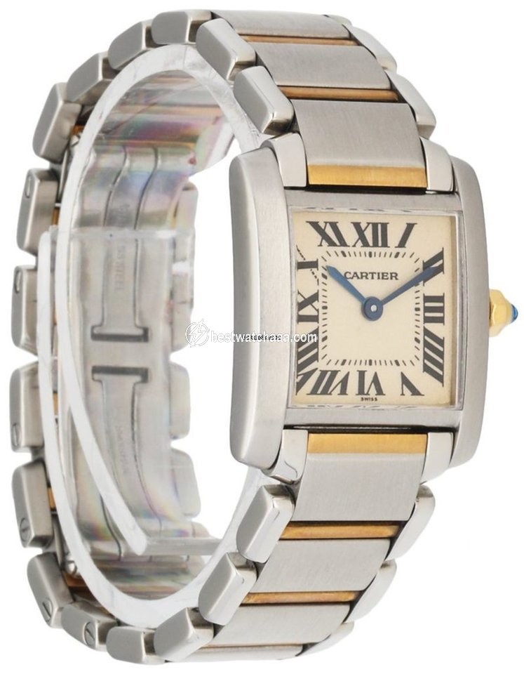 IMG_9086 Cartier Tank Francaise Womens watch Quartz Steel 2300 3