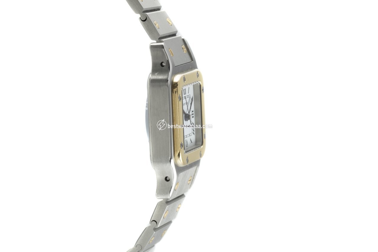 IMG_9086 Cartier Santos Womens watch Automatic Gold Steel 0902 3