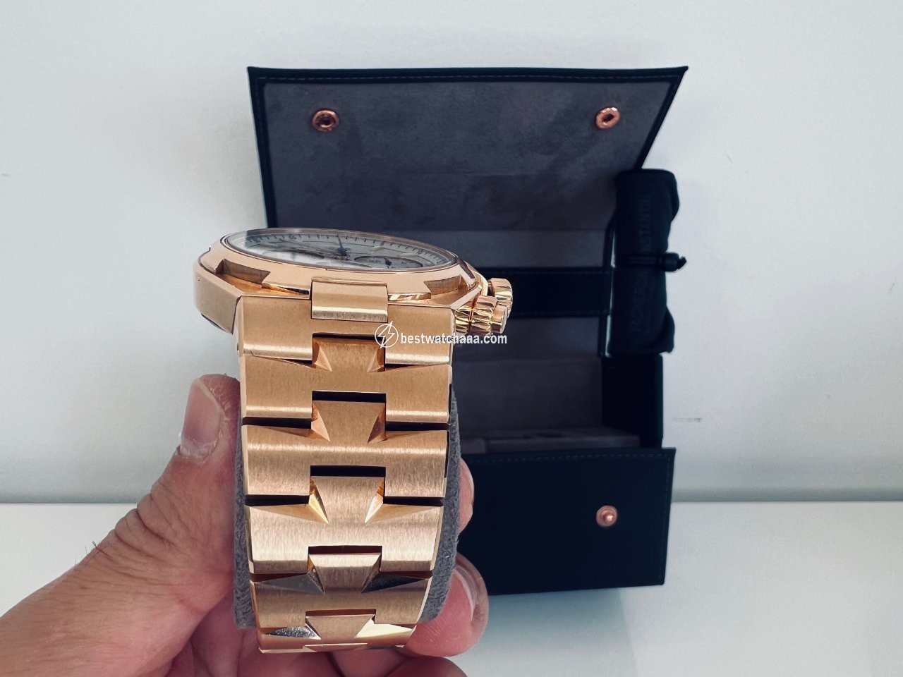 IMG_9086 Vacheron Constantin Overseas Chronograph Mens watch Unisex Automatic Rose gold 49150 B01R-9454 3