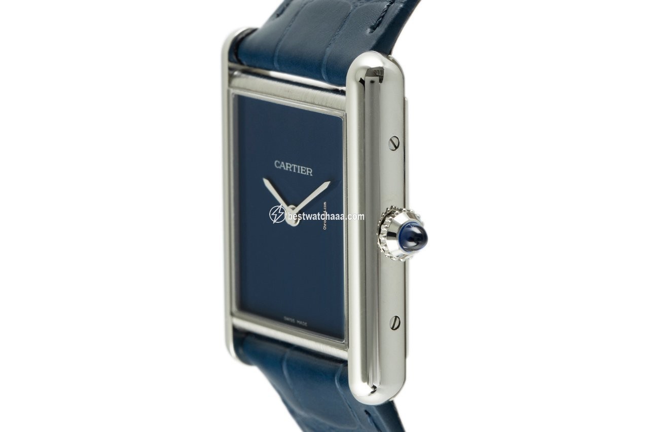 IMG_9086 Cartier Tank Mens watch Unisex Quartz Steel WSTA0055 3