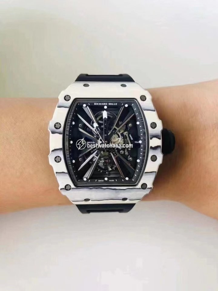 IMG_9086 Richard Mille Mens watch Unisex Automatic Carbon Richard Mille RM 12-01 Tourbillon Quartz Tpt 3