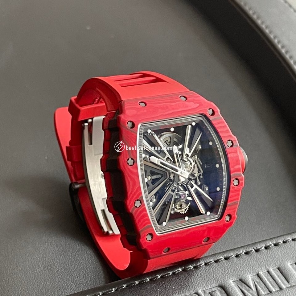 IMG_9086 Richard Mille Mens watch Unisex Automatic Carbon Richard Mille RM 12-01 Tourbillon Red Quartz Tpt 3