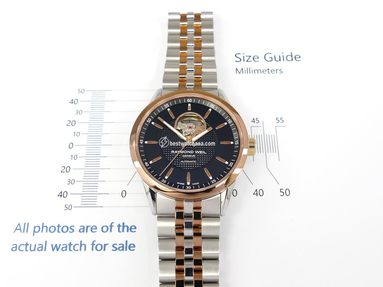 IMG_9086 Raymond Weil Freelancer Mens watch Unisex Automatic Gold Steel 27101 3