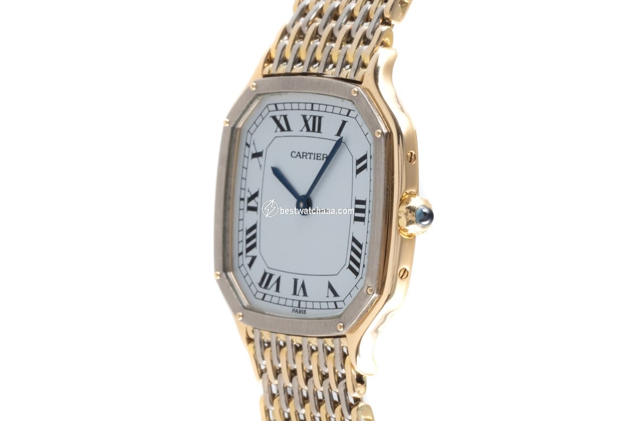 IMG_9086 Cartier Santos Dumont Womens watch Manual winding Yellow gold 9606 3