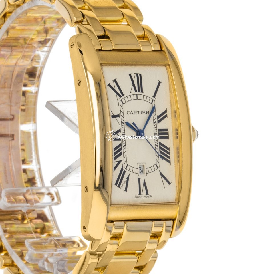 IMG_9086 Cartier Tank Americaine Mens watch Unisex Automatic Yellow gold W26031K2 1740 3