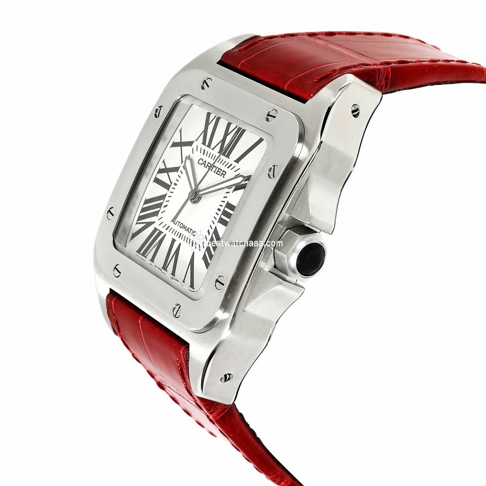 IMG_9086 Cartier Santos 100 Mens watch Unisex Automatic Steel 100 W20073X8 3