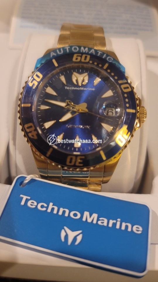 IMG_9086 Technomarine Mens watch Unisex Automatic Gold Steel TM-219083 3