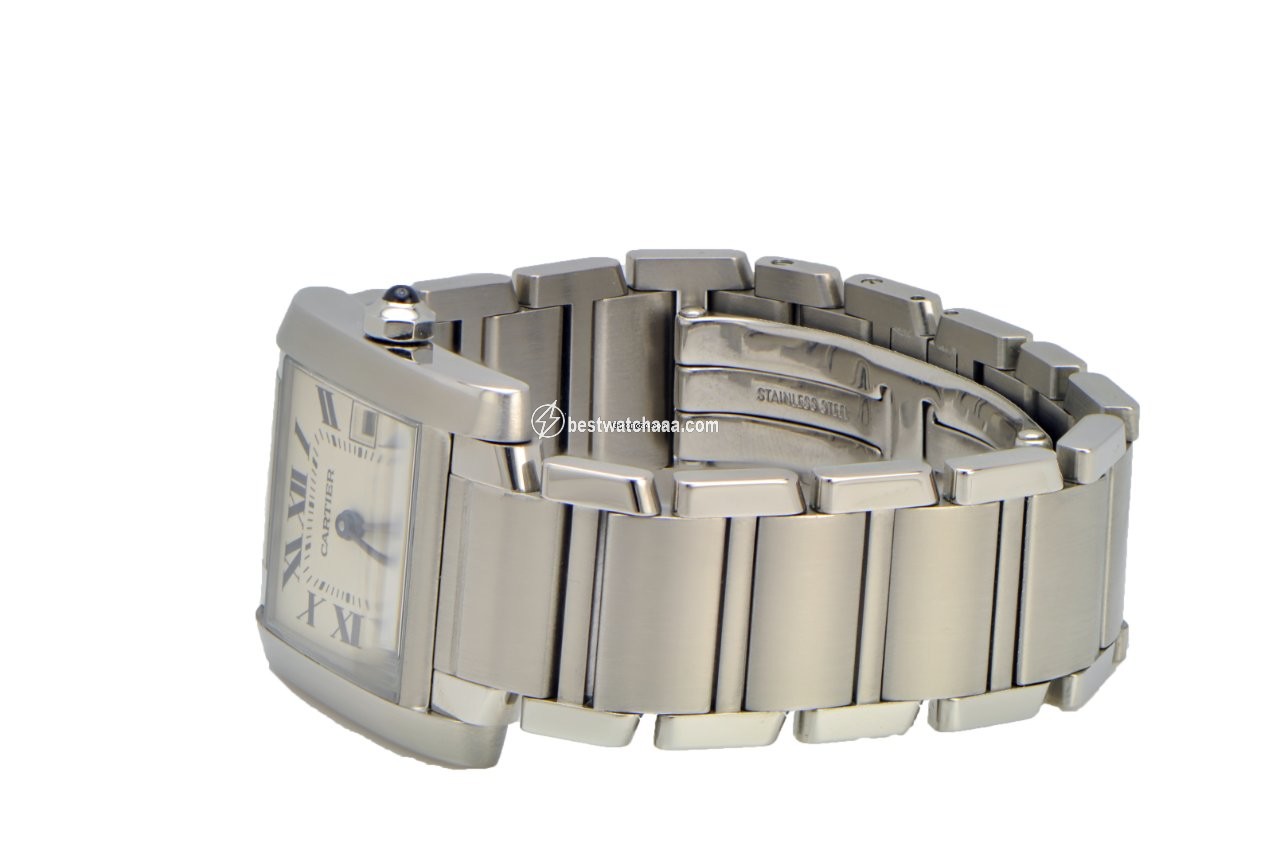 IMG_9086 Cartier Tank Francaise Mens watch Unisex Quartz Steel 2465 W51011Q3 Price reduced 3