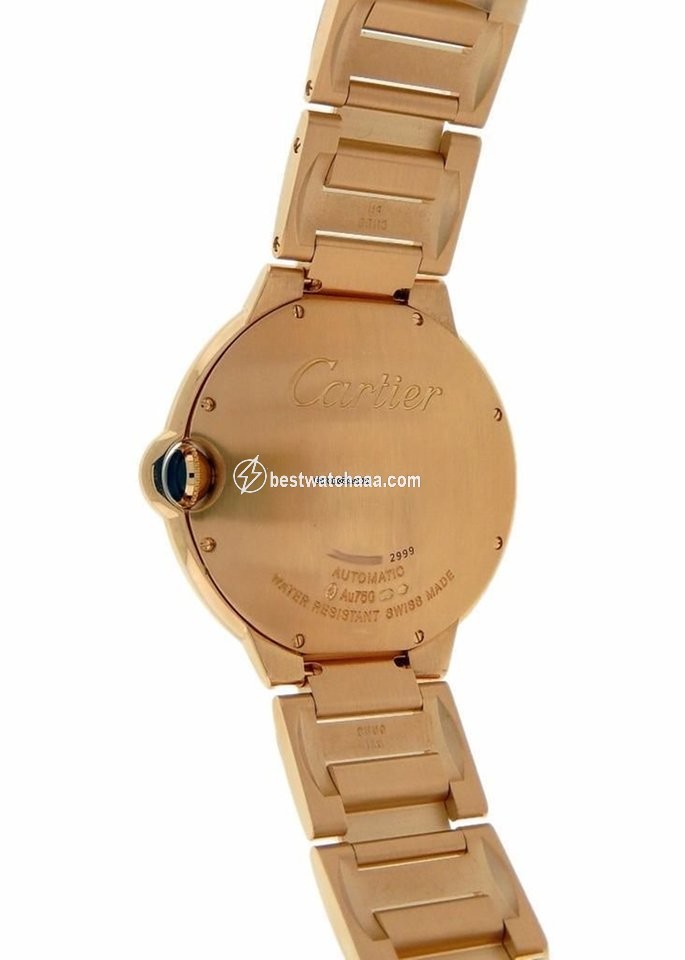 IMG_9086 Cartier Ballon Bleu 42mm Mens watch Unisex Automatic Rose gold WE9008Z3 3