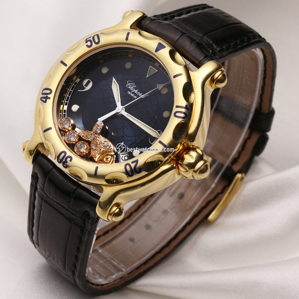 IMG_9086 Chopard Happy Sport Womens watch Quartz Yellow gold 28 3528 3