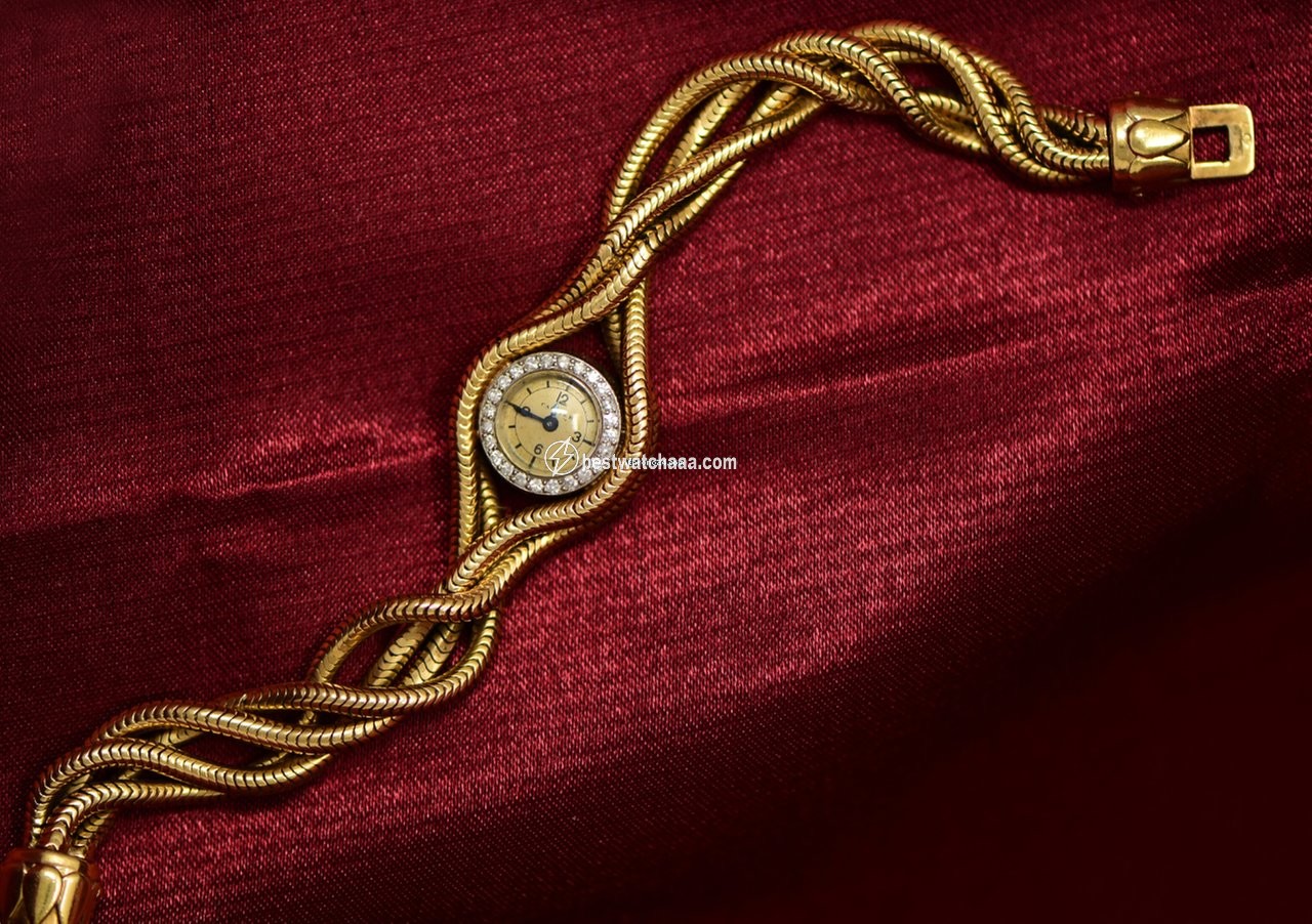 IMG_9086 Cartier Womens watch Manual winding Yellow gold RARE 1940S DIAMOND SET PLATINUM, 18KT YG TRIPLE TWIST WATCH 3