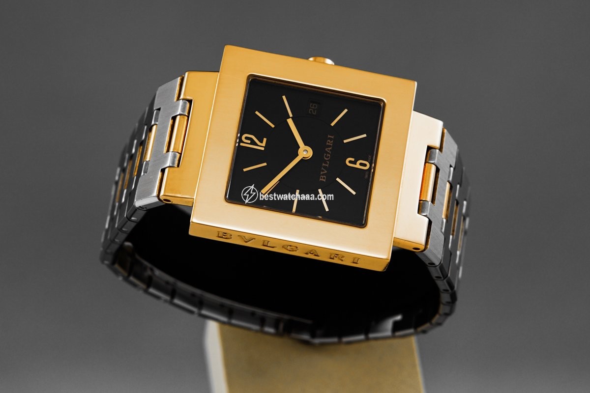 IMG_9086 Bulgari Quadrato Mens watch Unisex Quartz Yellow gold SQ 29 G 3