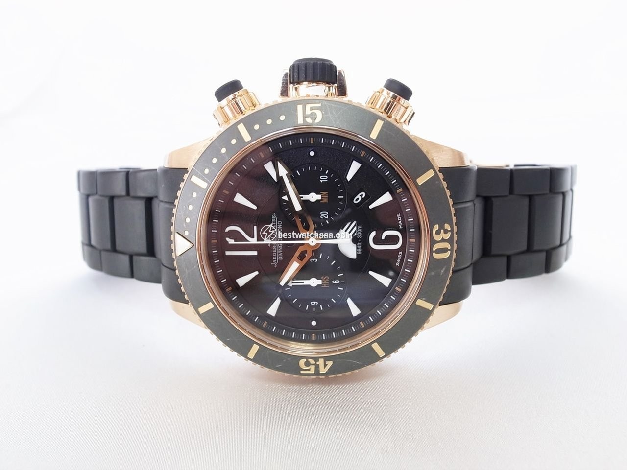 IMG_9086 Jaeger-LeCoultre Master Compressor Diving Chronograph GMT Navy SEALs Mens watch Unisex Automatic Rose gold Q1782770 3