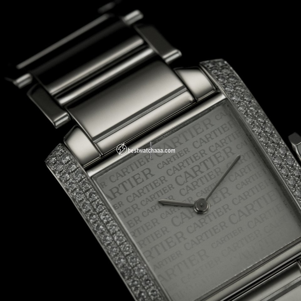 IMG_9086 Cartier Tank Francaise Mens watch Unisex Quartz White gold WE101853 3